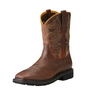 Ariat Mens Sierra Shadowland Steel Toe Work Boot Mesa Brown
