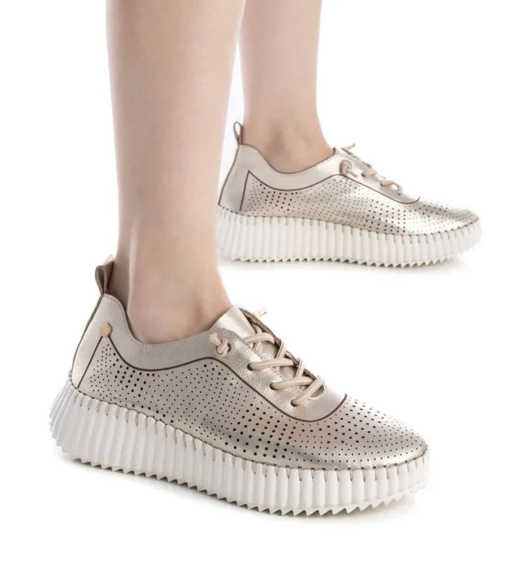 Carmela lightweight gold wedge sneaker