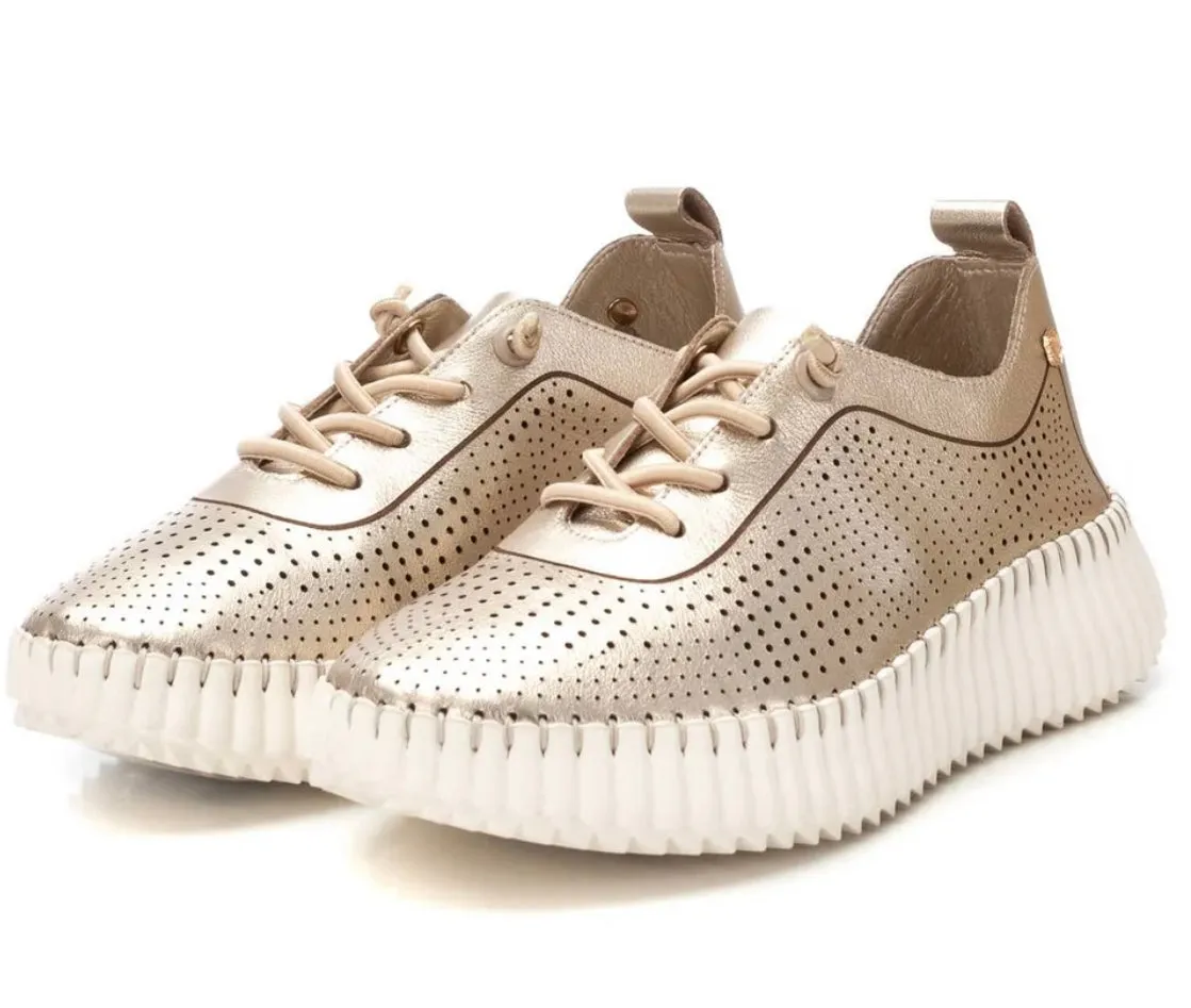 Carmela lightweight gold wedge sneaker