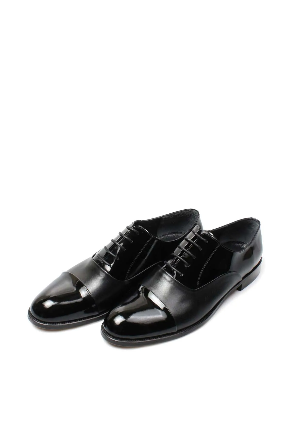 FST Genuine Leather Men's Classic Shoe 867MBA075JUR Black Patent - Huesca