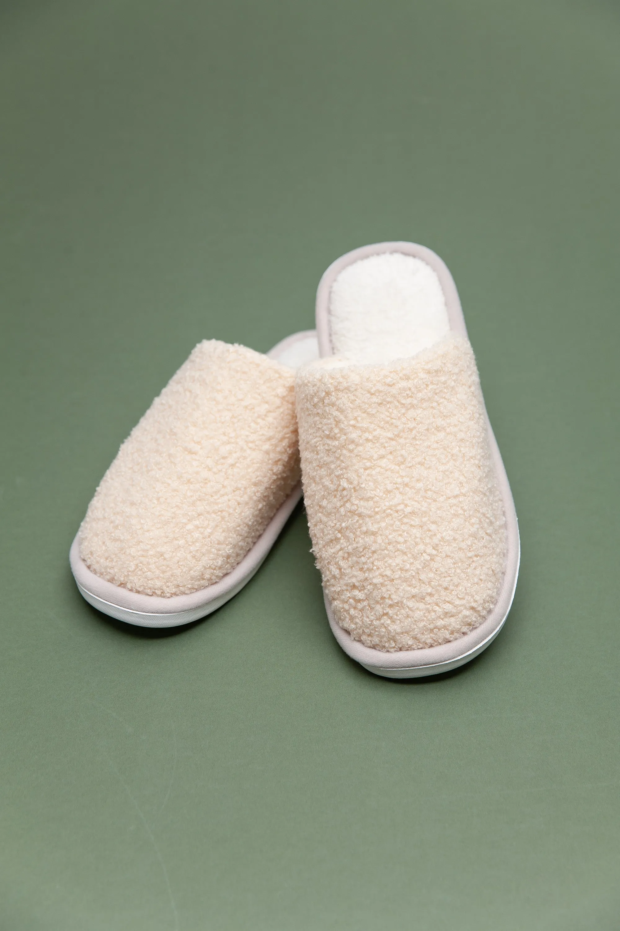 Fuzzy Slippers Tan