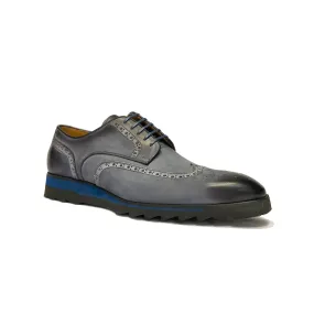 Jose Real Wingtip Sneaker Shoes in Anthracite Grey
