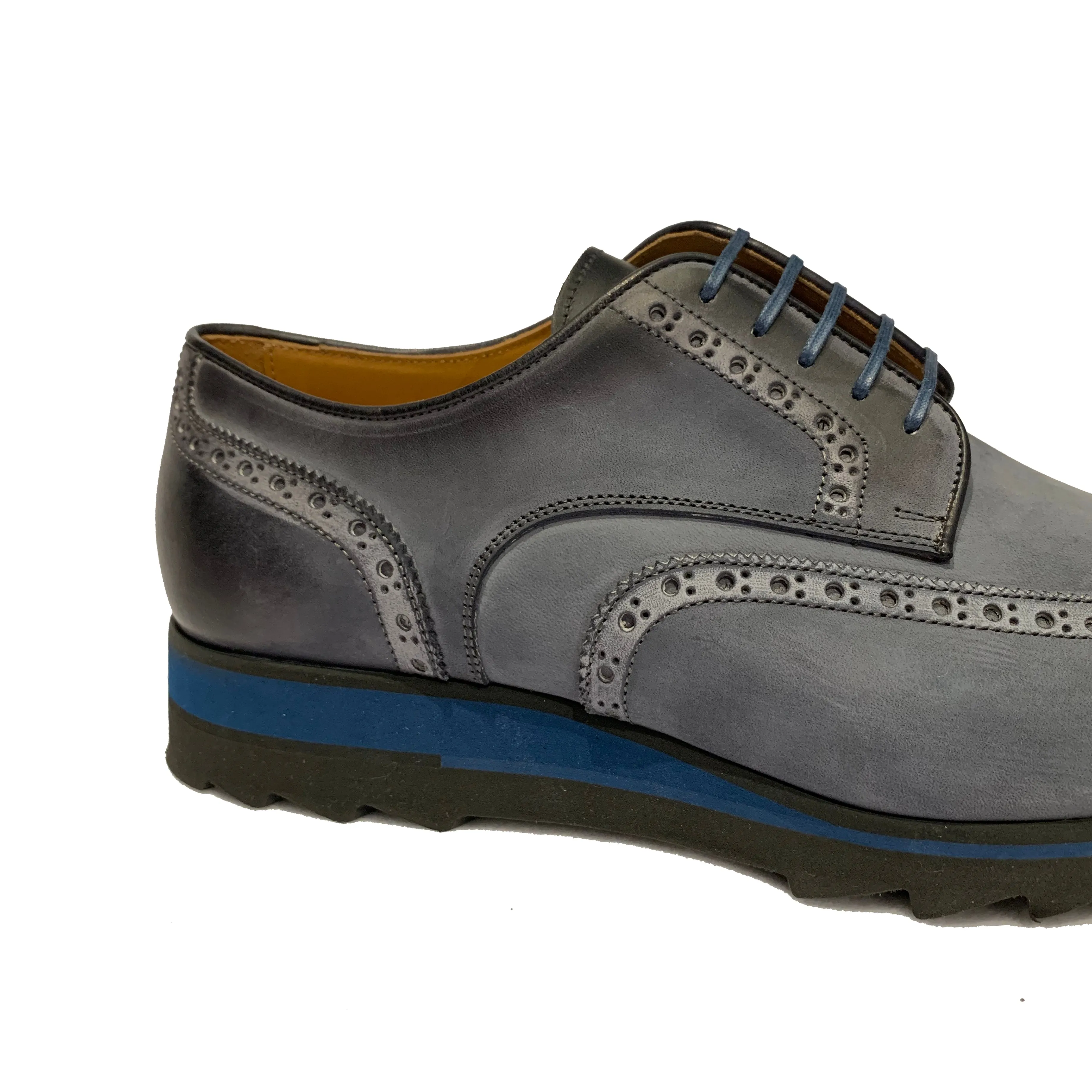 Jose Real Wingtip Sneaker Shoes in Anthracite Grey