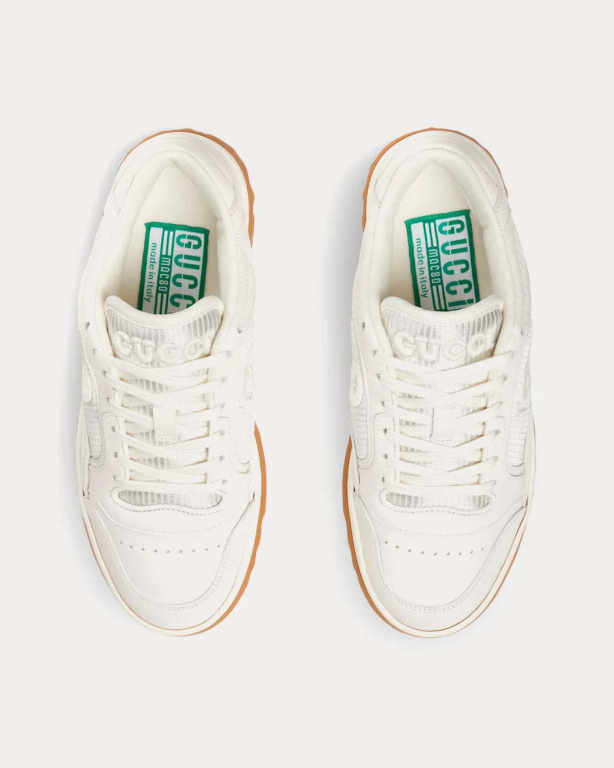 MAC80 Leather Off White Low Top Sneakers