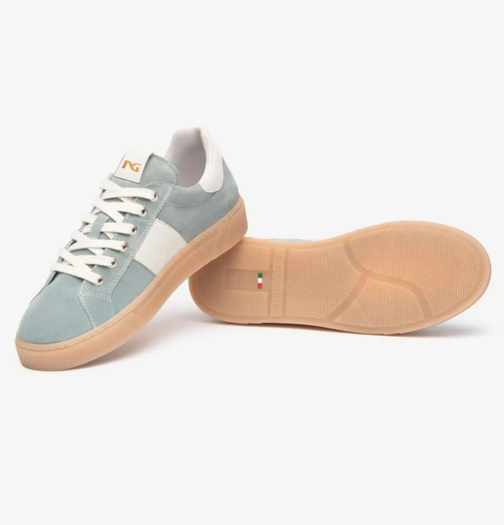 Nerogiardini green suede retro sneakers