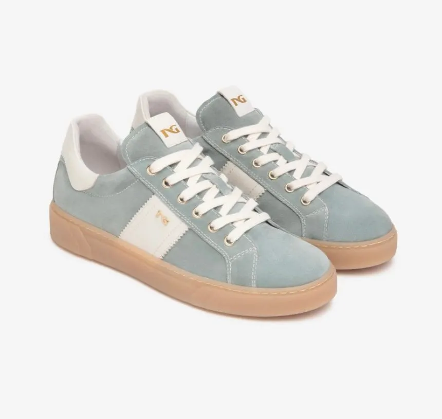 Nerogiardini green suede retro sneakers