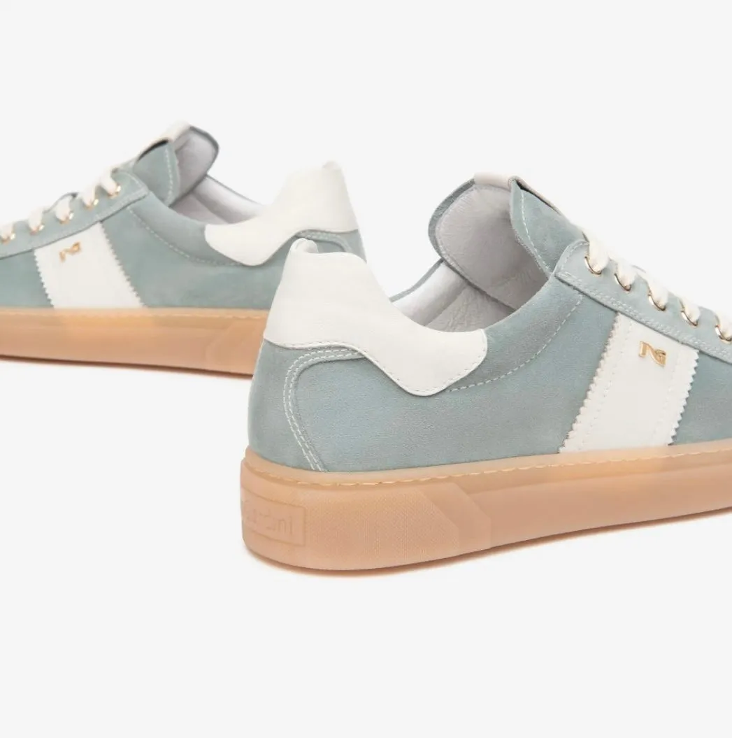 Nerogiardini green suede retro sneakers
