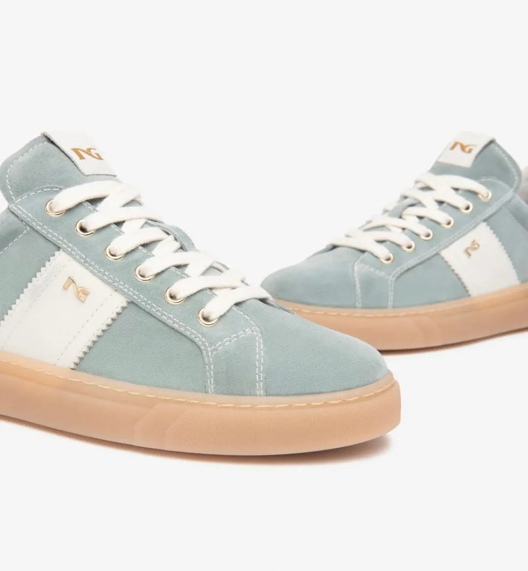 Nerogiardini green suede retro sneakers