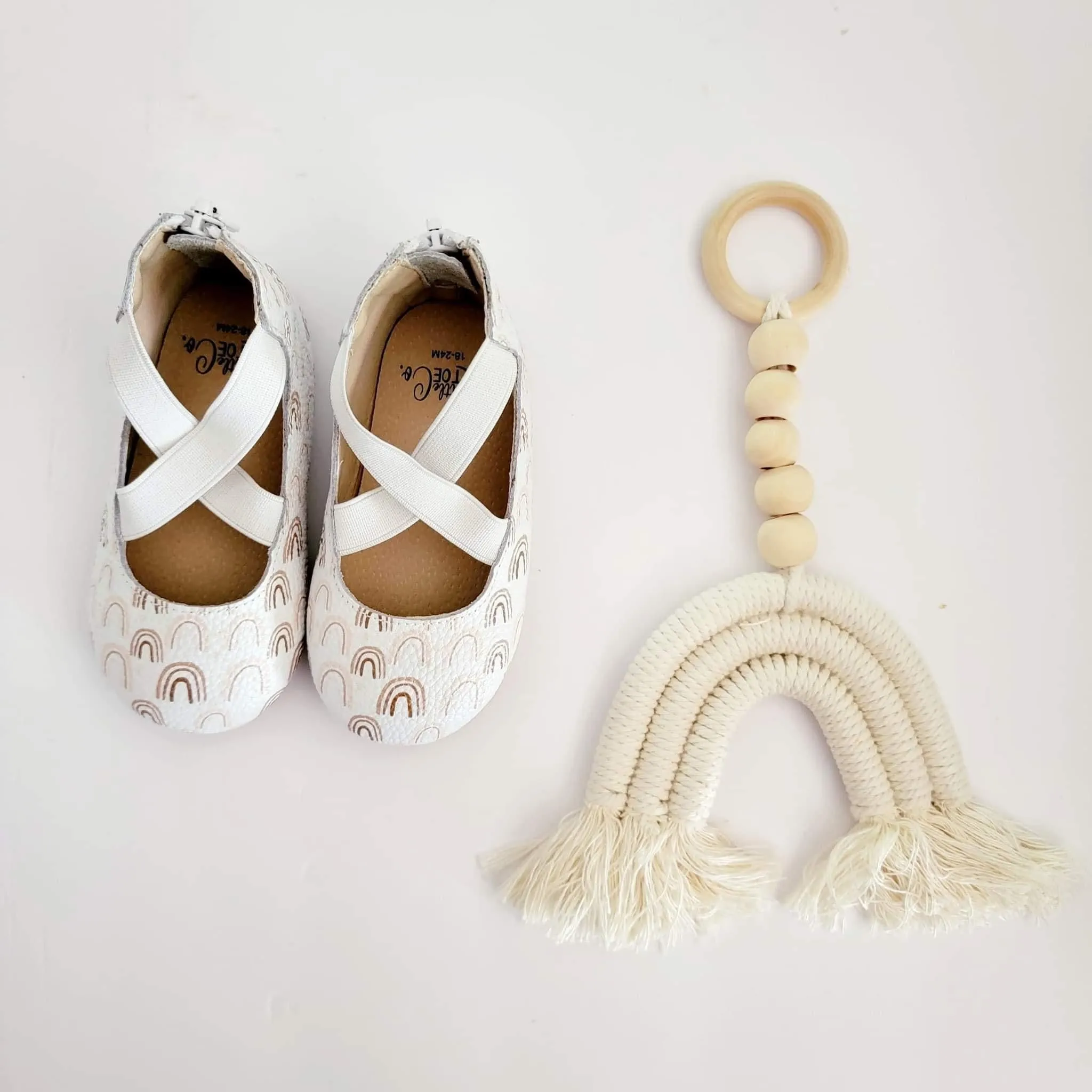 Neutral Rainbow Ballet Flats