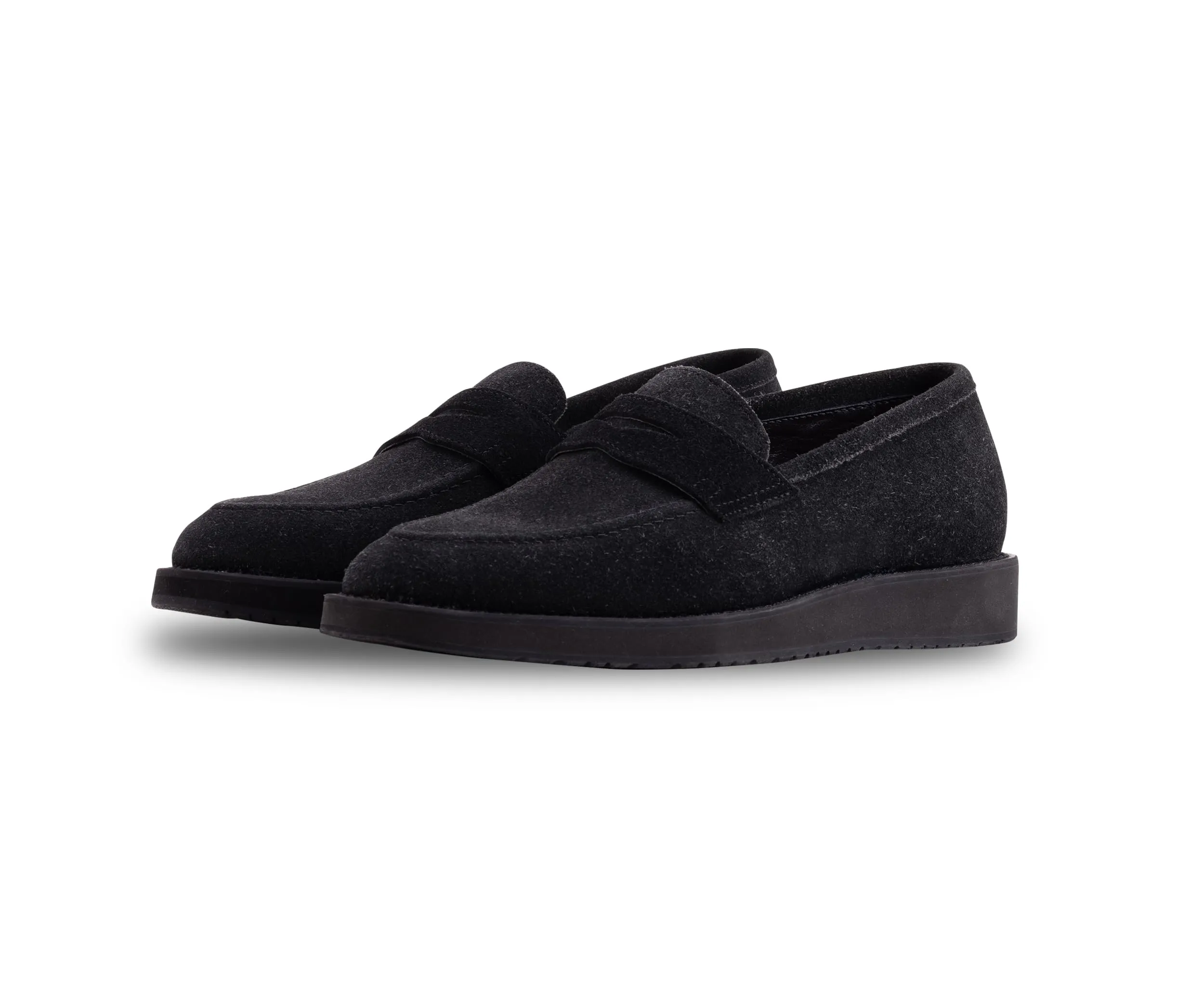 QUIVE LONDON Loafers Suede Leather Moccasins