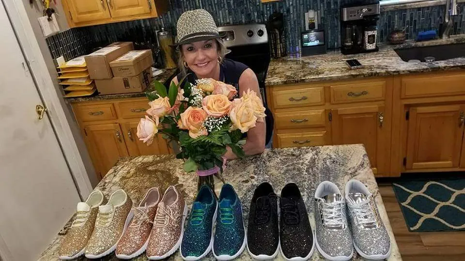 Red Glitter Glam Sneakers