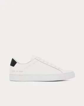 Retro Leather White / Black Low Top Sneakers