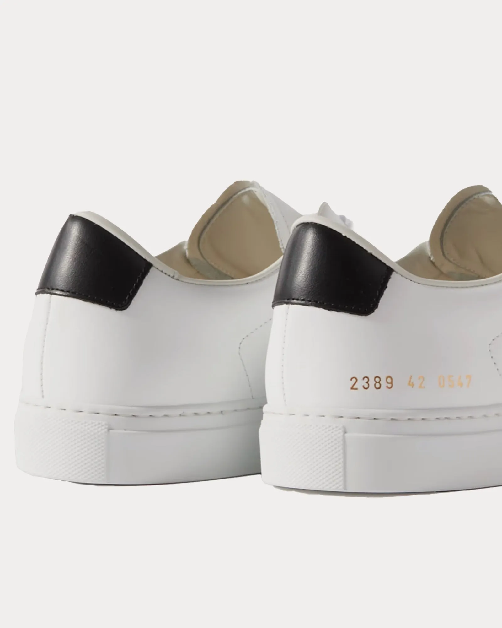 Retro Leather White / Black Low Top Sneakers