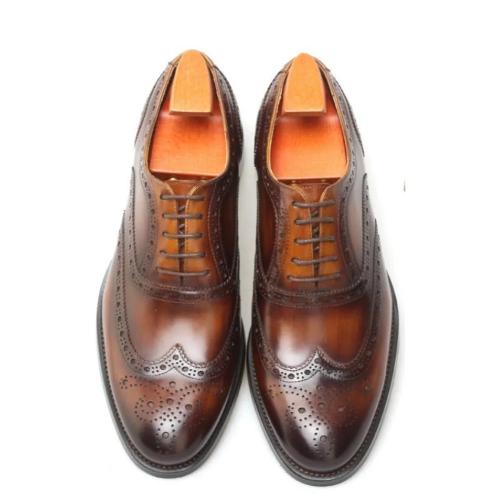 Wingtip Perforated Oxford Shoes