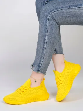 Women's Breathable, Comfortable & Lightweight Sneakers With Round Toe